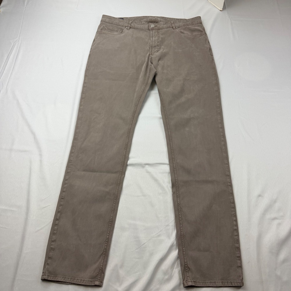Peter Millar Crown Crafted Pants Mens 36x33 Brown Tencel Cotton ME0XB60FB